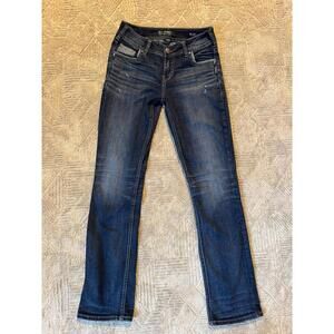 Silver Suki Straight Jeans Womens W27/L30 Dark Wash Mid-Rise